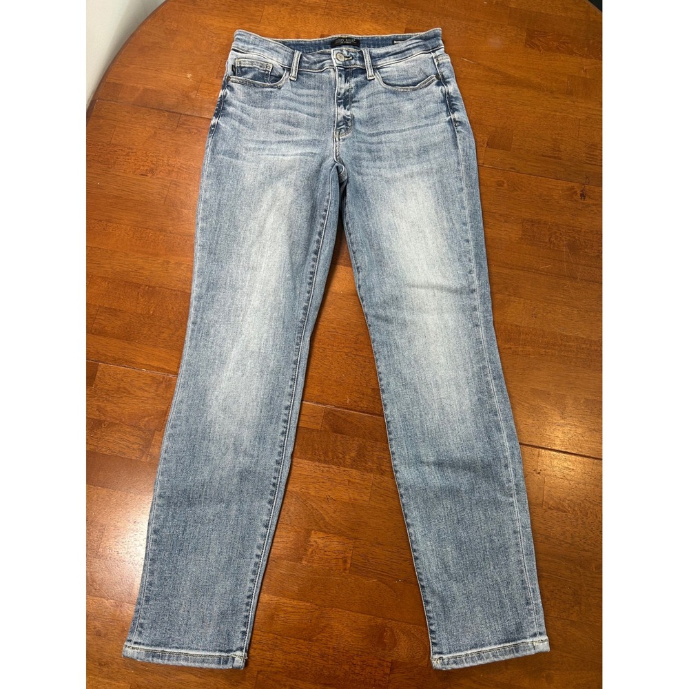 Judy Blue Jeans Women 7/28 Blue Boyfriend Fit Stretch Denim Pants